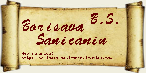 Borisava Saničanin vizit kartica